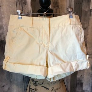 J Crew Yellow Roll Cuff Shorts City Fit Chino